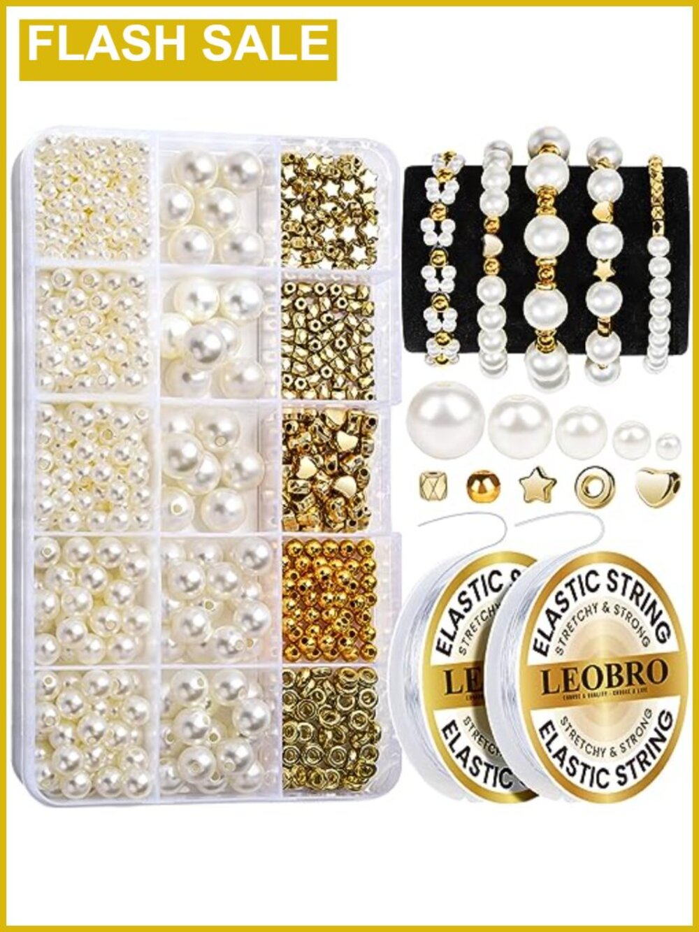 Pearl Beads Bracelet Making Kit 720pc Jewelry Making Supplies